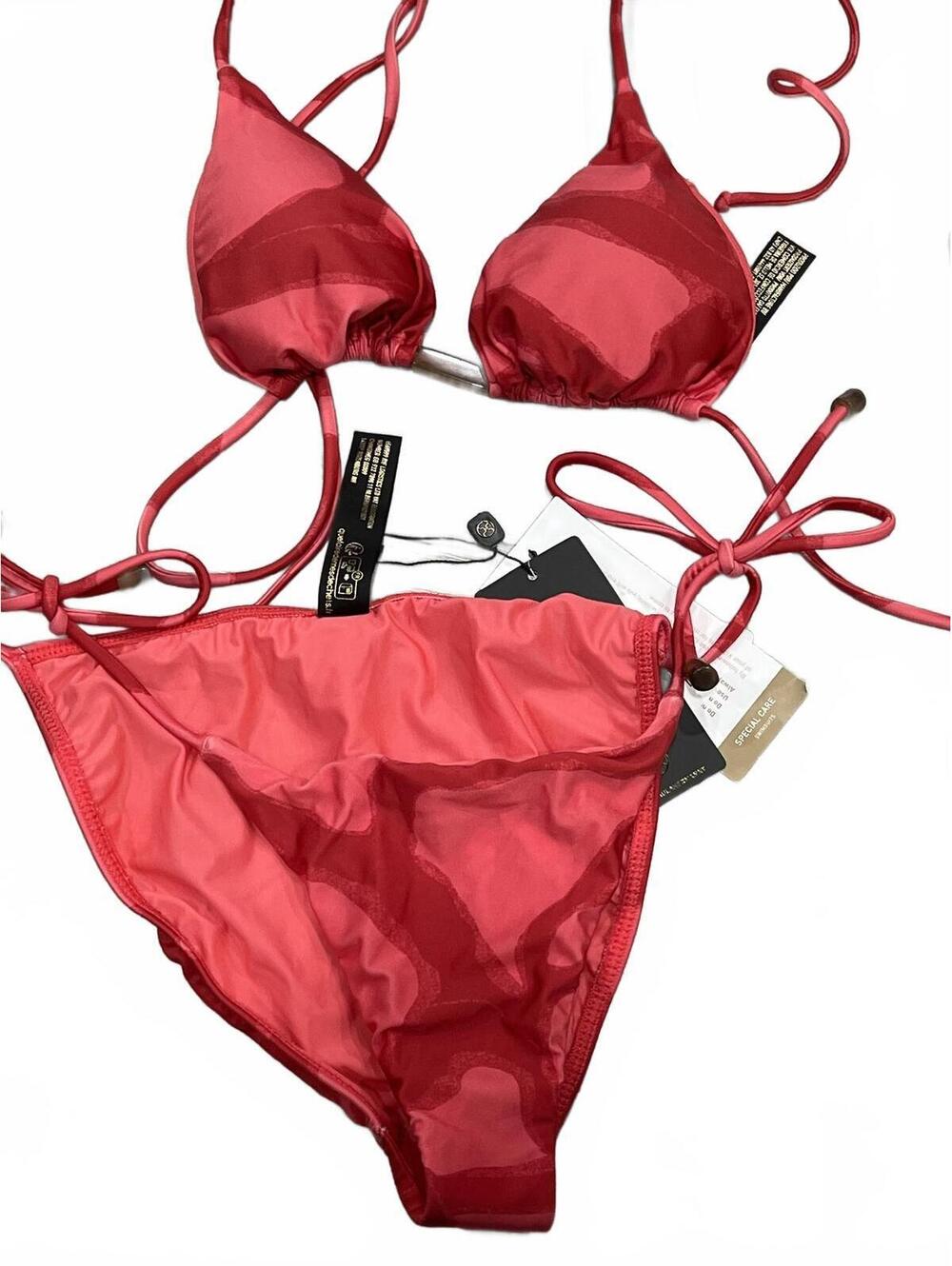 Vix Paula Hermanny Iggy Tri Top & Enigma Side Tie Hipster Bikini Bottom in Set - Picture 3 of 8
